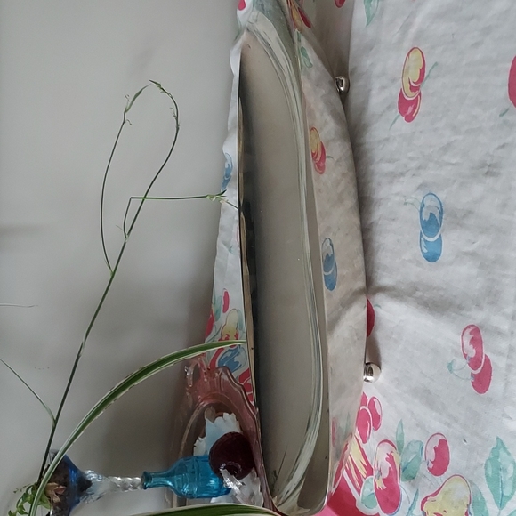 Sheffield silver 13"  oblong tray with silver Balled feet - Picture 4 of 13